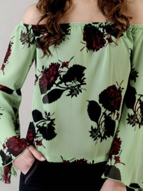 'Spring Whisper' Smocked Rayon Top