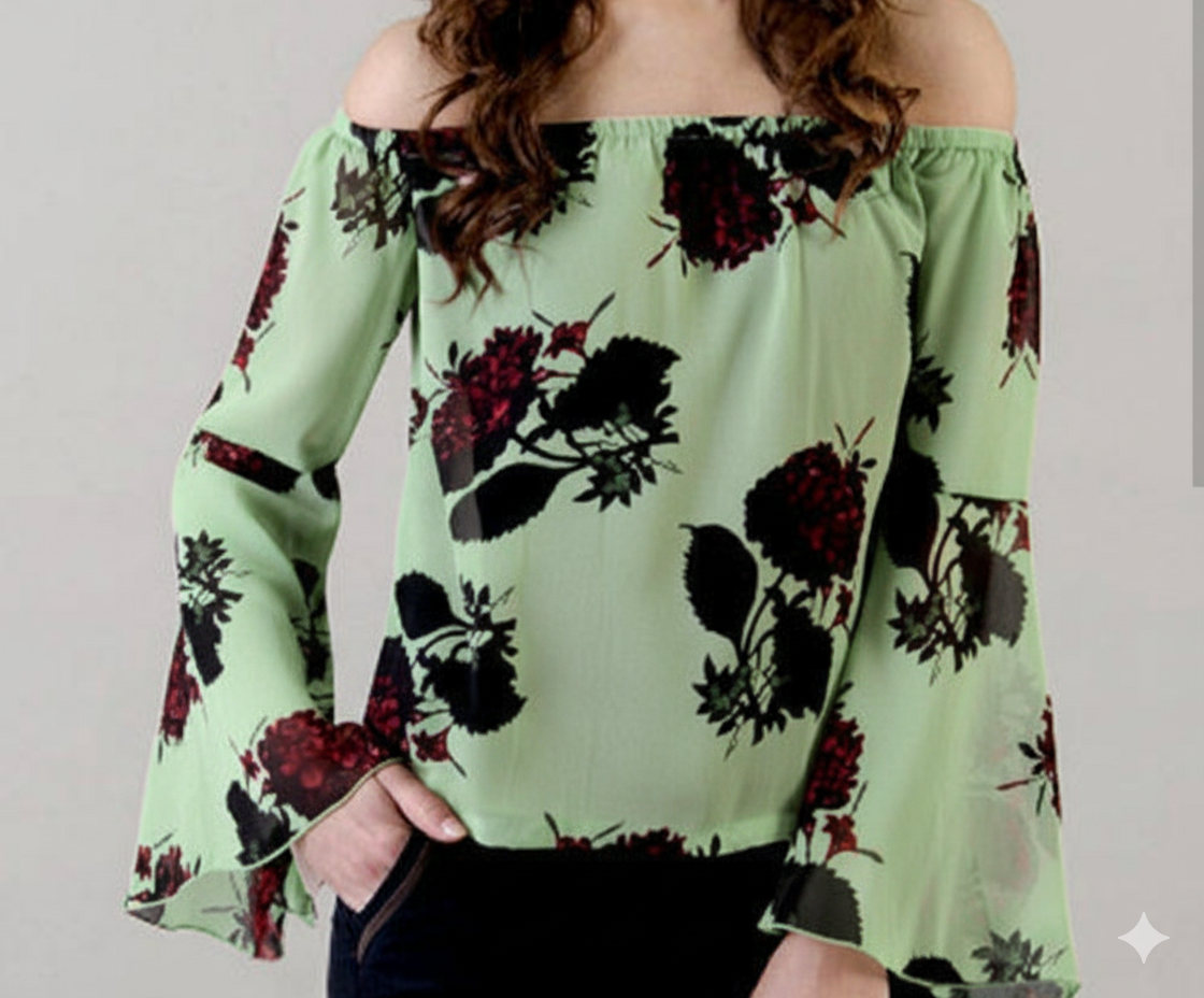 'Spring Whisper' Smocked Rayon Top