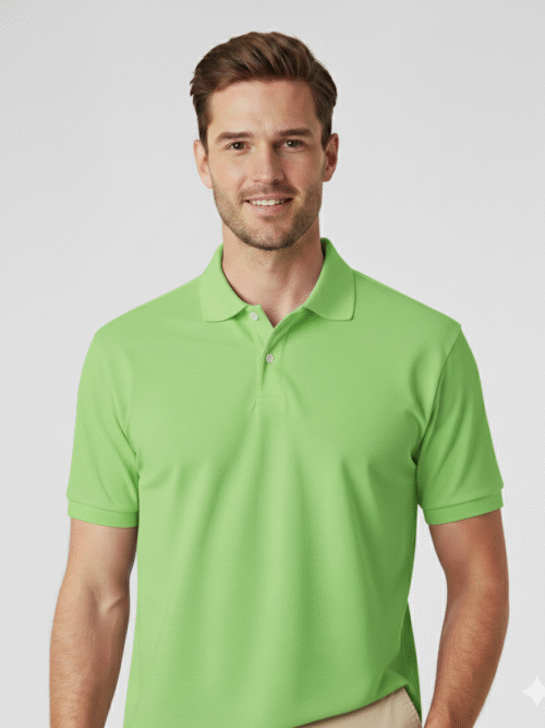 Polo Collar Neck Cotton Regular Fit Light Green/ Parrot Green Polo T-Shirt