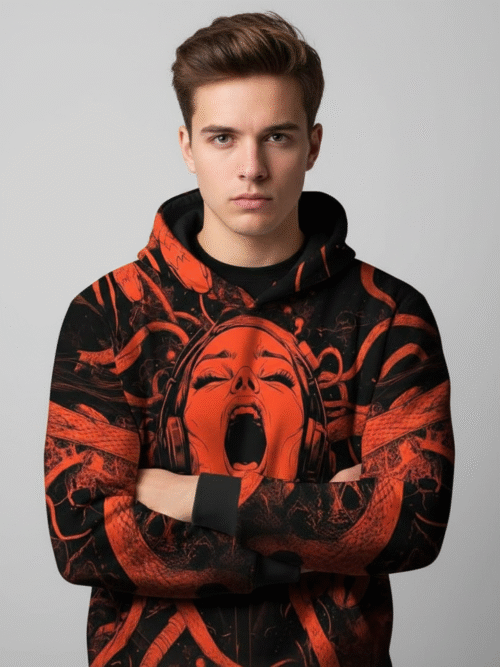 'Ethereal Shadow' Abstract Hoodie