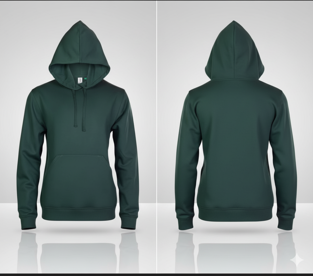 Unisex men/ women 400 GSM Rich Cotton Fleece Solid Hooded Full Sleeve Sweatshirt