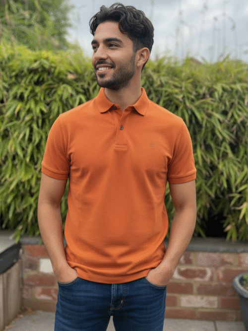Polo Collar Neck Cotton Regular Fit Orange/ Classic Orange Polo T-Shirt