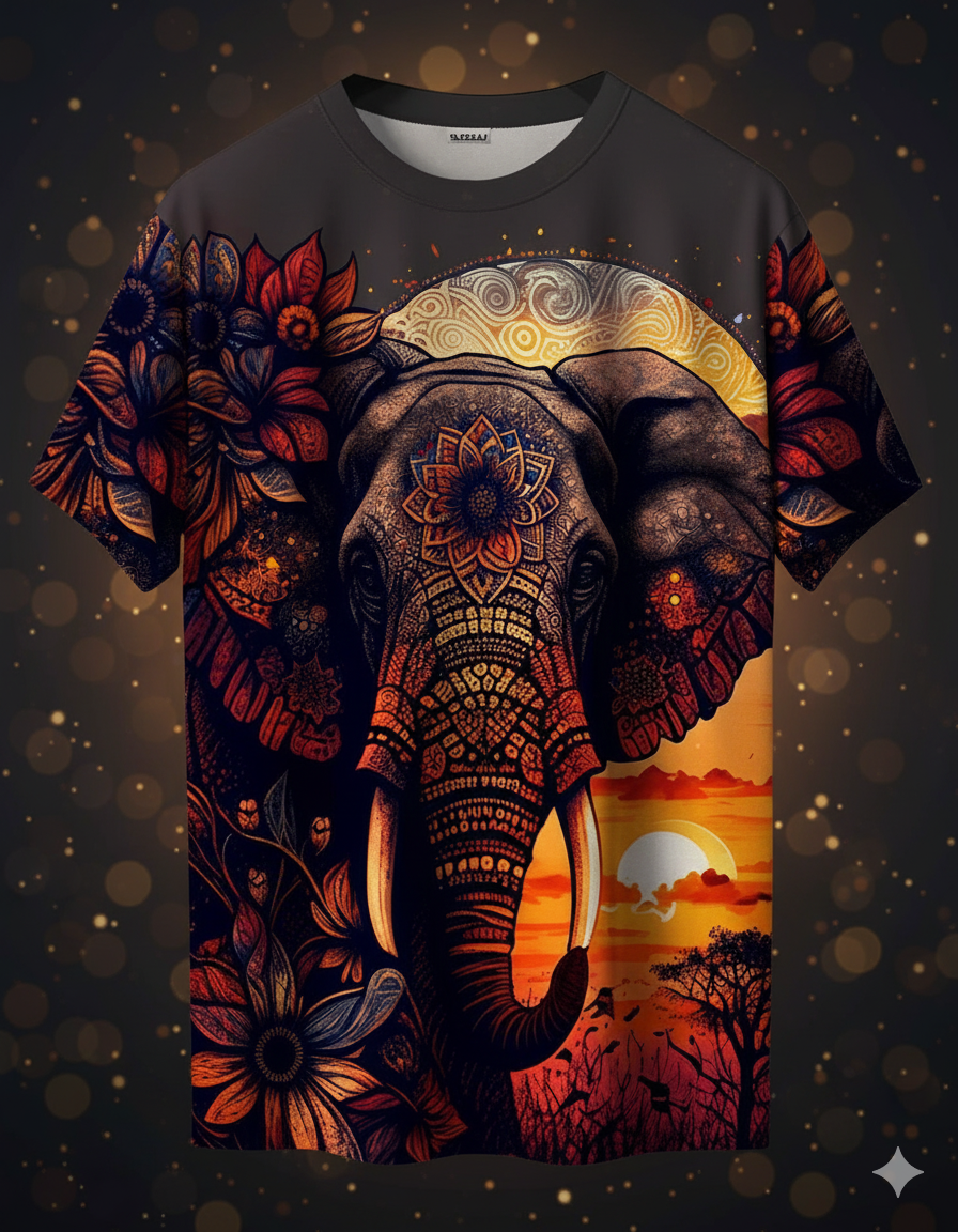 'Renaissance Scroll' All-Over Print T-Shirt