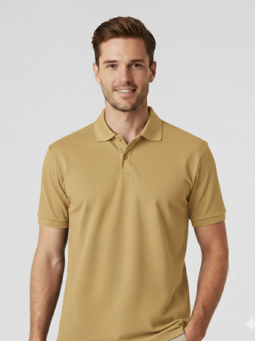Polo Collar Neck Cotton Regular Fit Polo Yellow/ gold T-Shirt