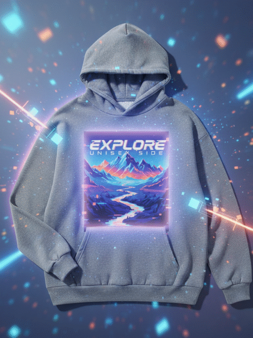 'Arctic Peak' Essential Cotton Hoodie