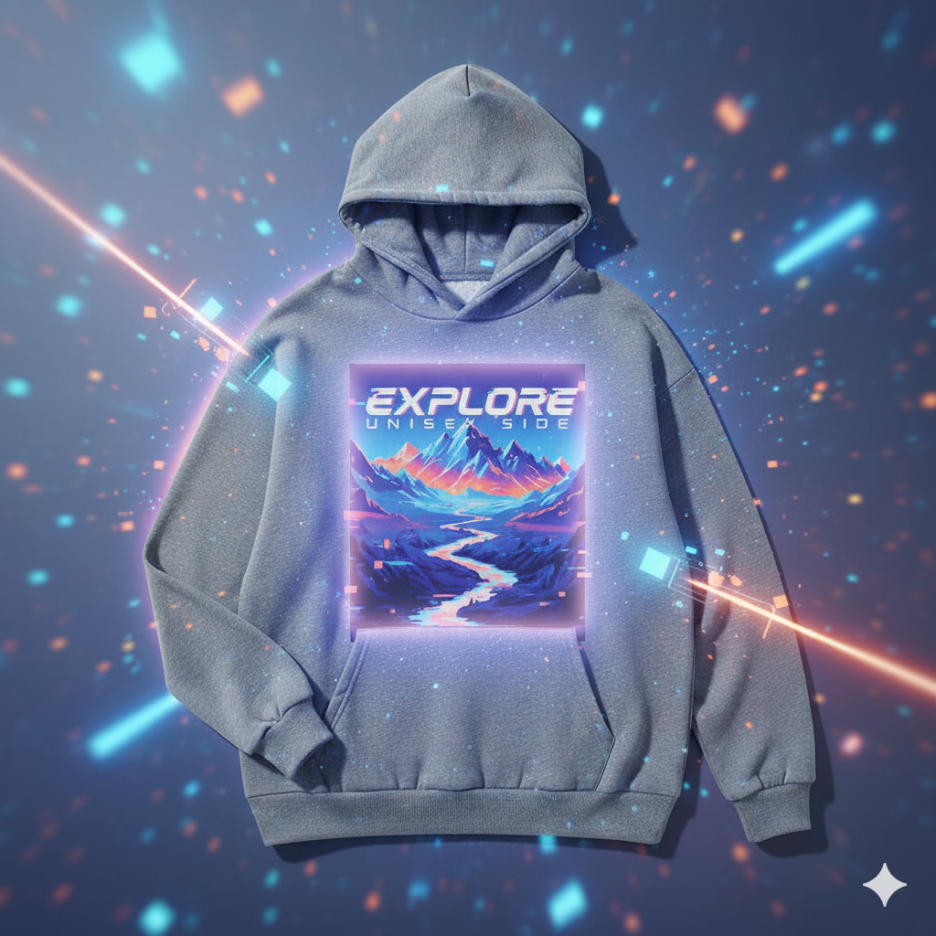 'Arctic Peak' Essential Cotton Hoodie