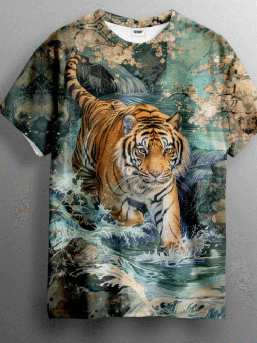 Urban Crowd Digital Printed Cotton Blend Tshirt