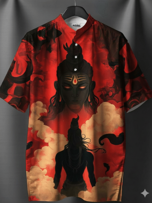 The Ascendant Shiva Cotton Blend Kurta Shirt