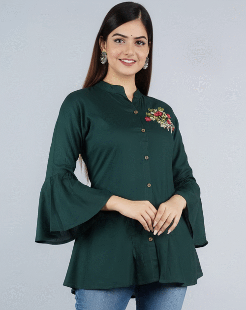 'Summer Cloud' Embroidered Detail Top