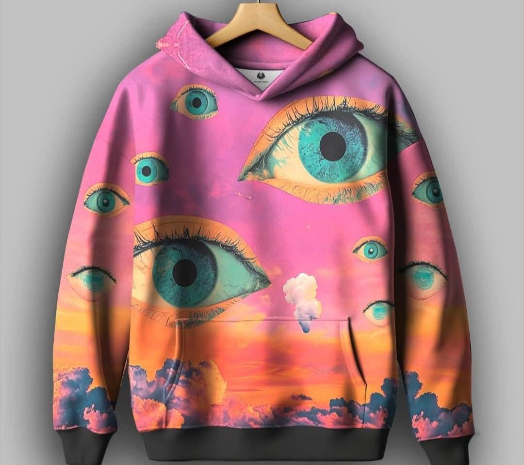 'Third Eye Sunset' Psychedelic Cotton Hoodie