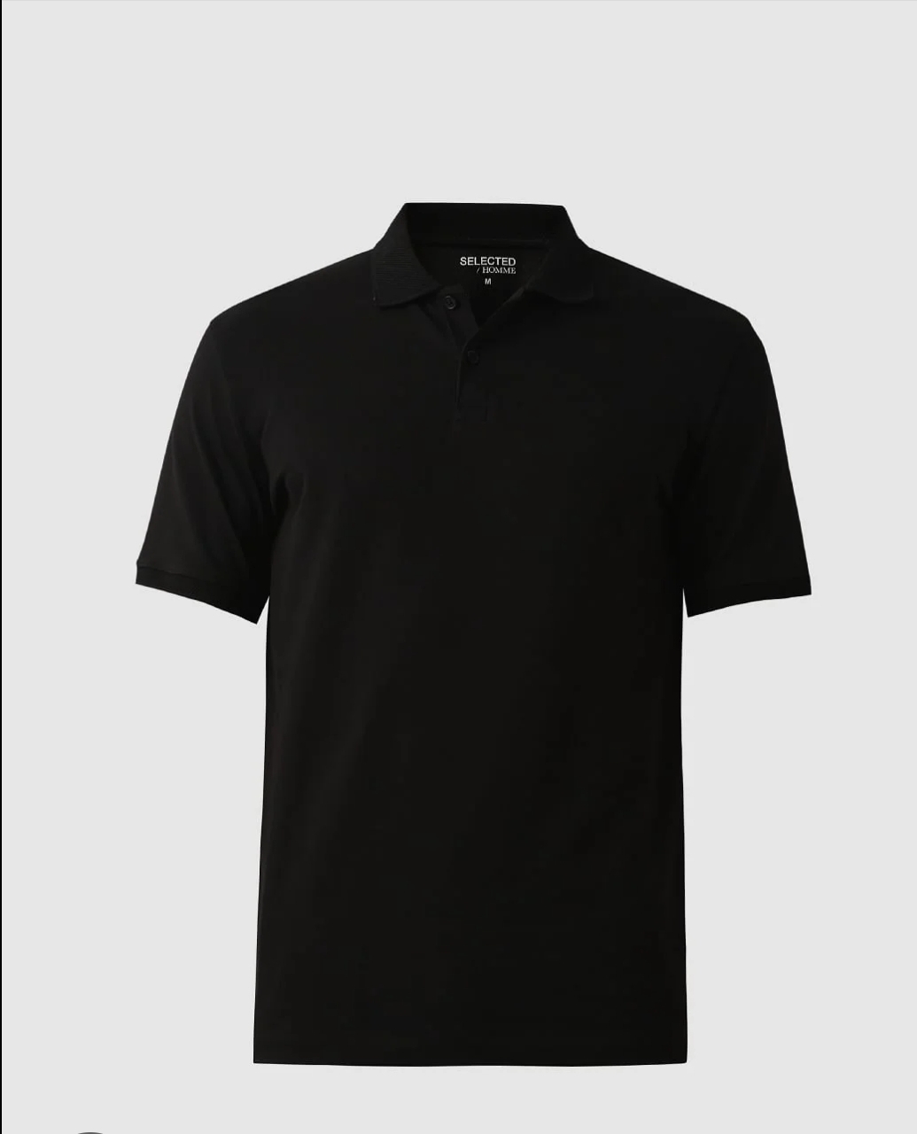 Polo Collar Neck Cotton Regular Fit Black/ Zett Black Polo T-Shirt